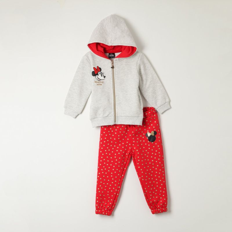 DISNEY - Conjunto Polerón Minnie Mouse con Capucha - Niñas 2-6 Años