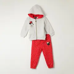 DISNEY - Conjunto Polerón Minnie Mouse con Capucha - Niñas 2-6 Años