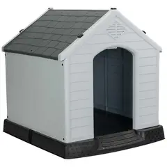 GENERICO - Casa Para Mascotas Perros Pequeña PVC 72x14x67Cm Gris