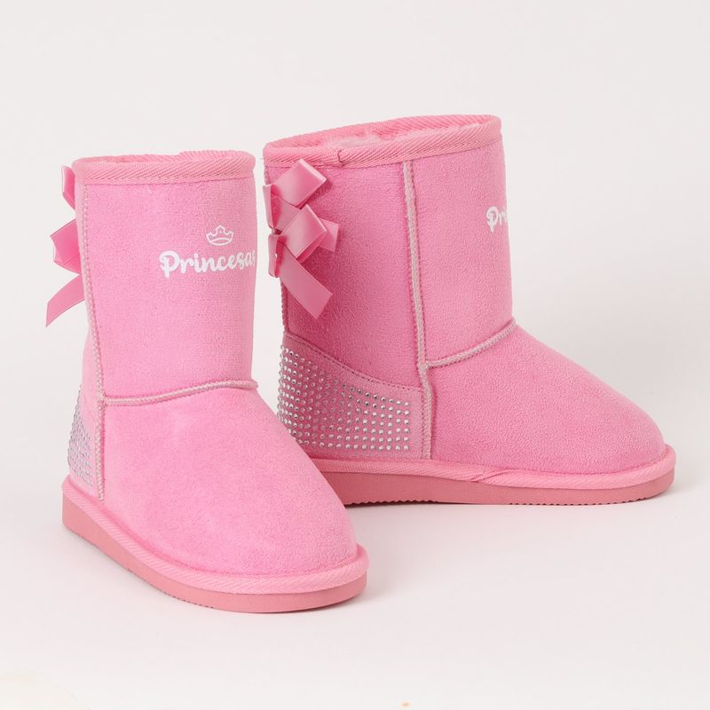 DISNEY - Botas con Chiporro Princesa con Lazo y Cristales Brillantes - Niña