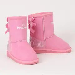 DISNEY - Bota Chiporro Niña Princesas Cintas Lentejuelas Rosado