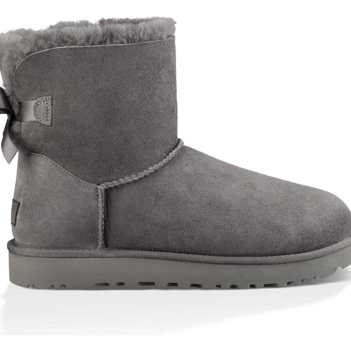 UGG - Bota Mini Bailey Bow II Mujer Gris