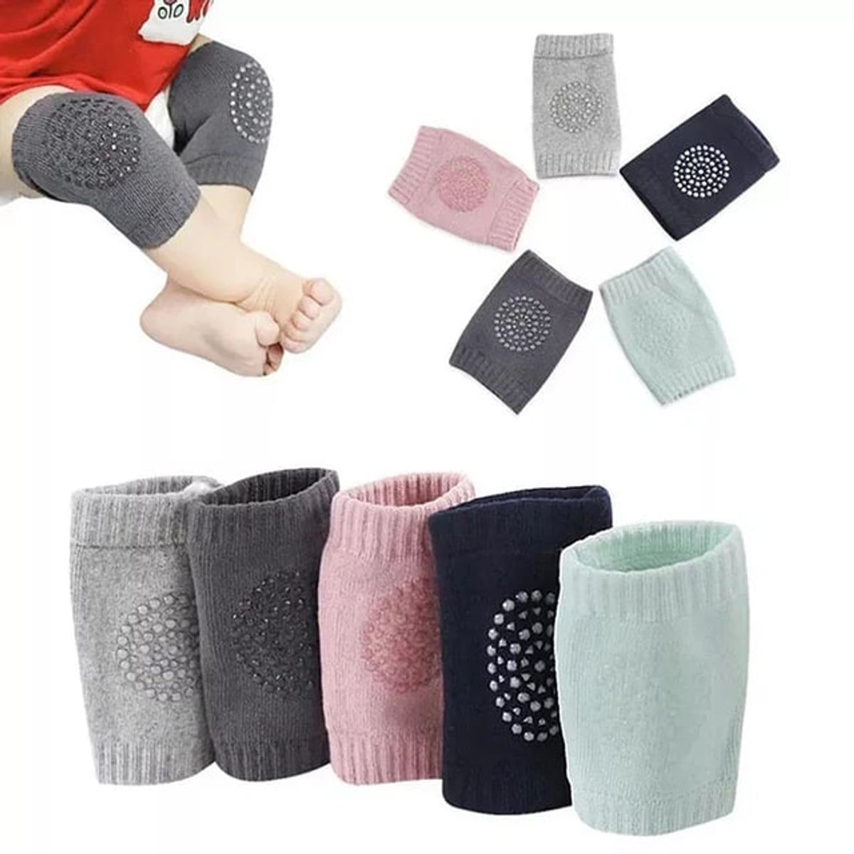 GENERICO - Rodilleras Para Bebe Set 12 Pares