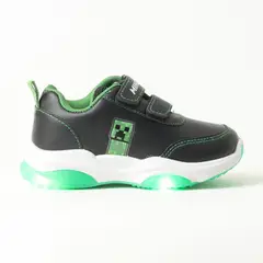 MINECRAFT - Zapatilla Con Luces Niño Standing Creeper Negro