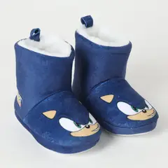 SONIC - Pantufla Bota Niño Face Azul