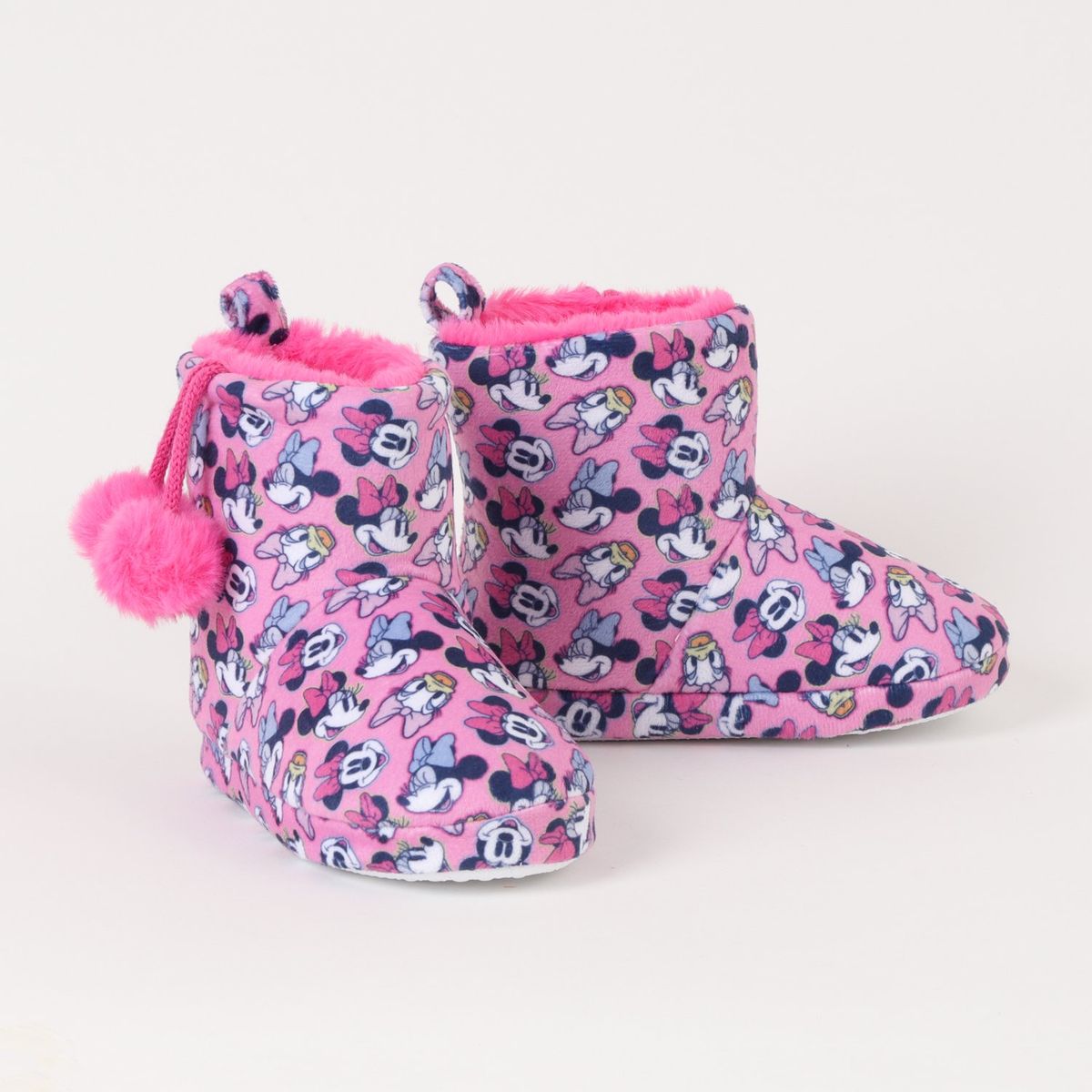DISNEY - Pantufla Bota Niña Minnie & Daisy Faces Rosado Disney