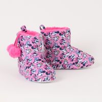 Pantufla Bota Niña Minnie & Daisy Faces Rosado