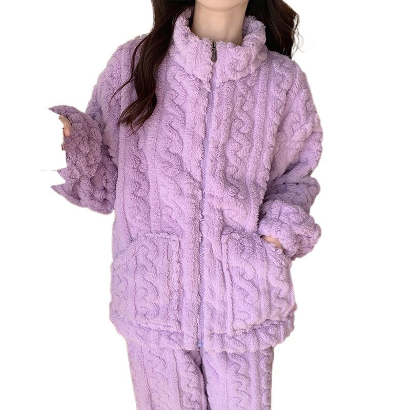 EVERSO - Pack 2  Pijama de mujer peludo