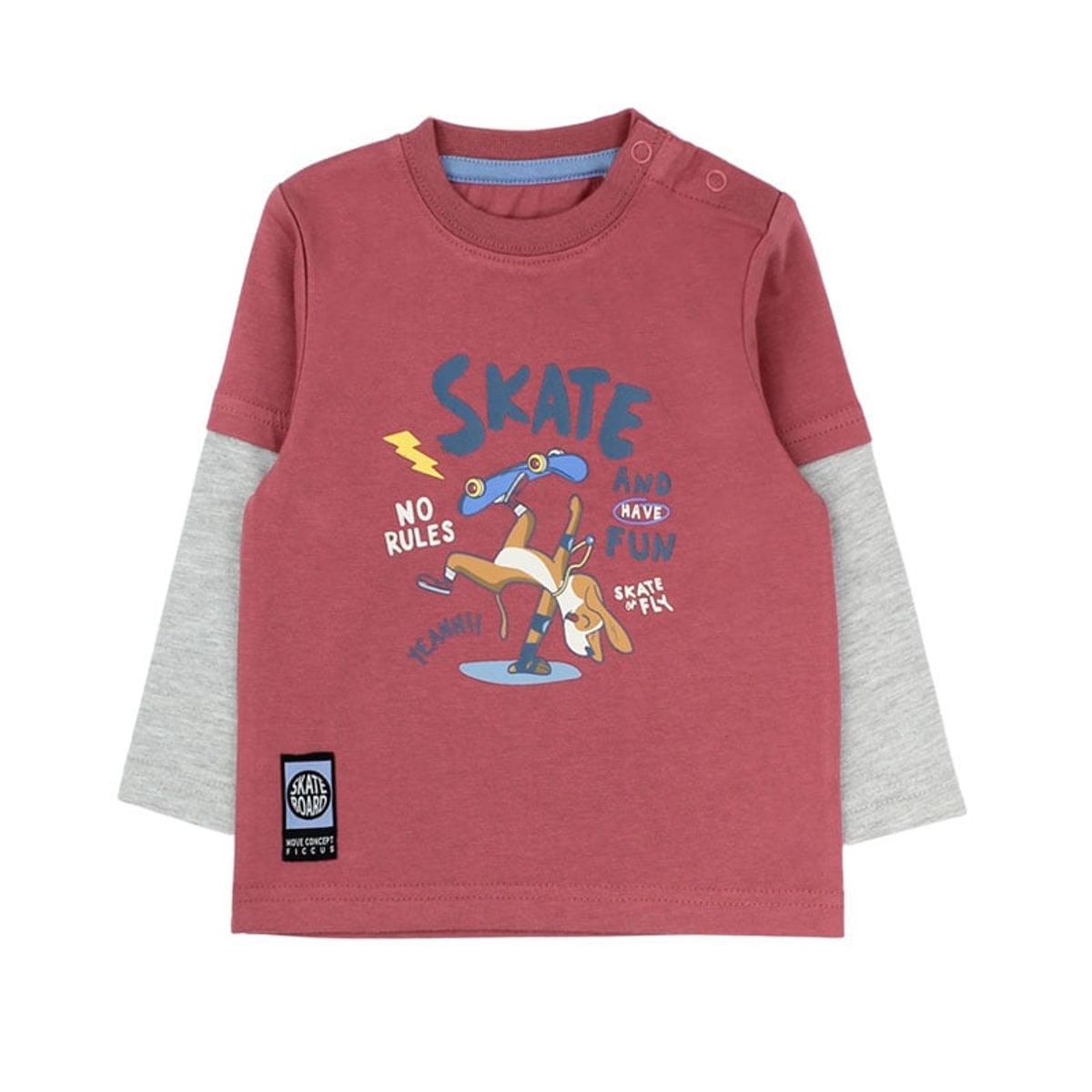 FICCUS - Polera Bebé Niño Move Burdeos