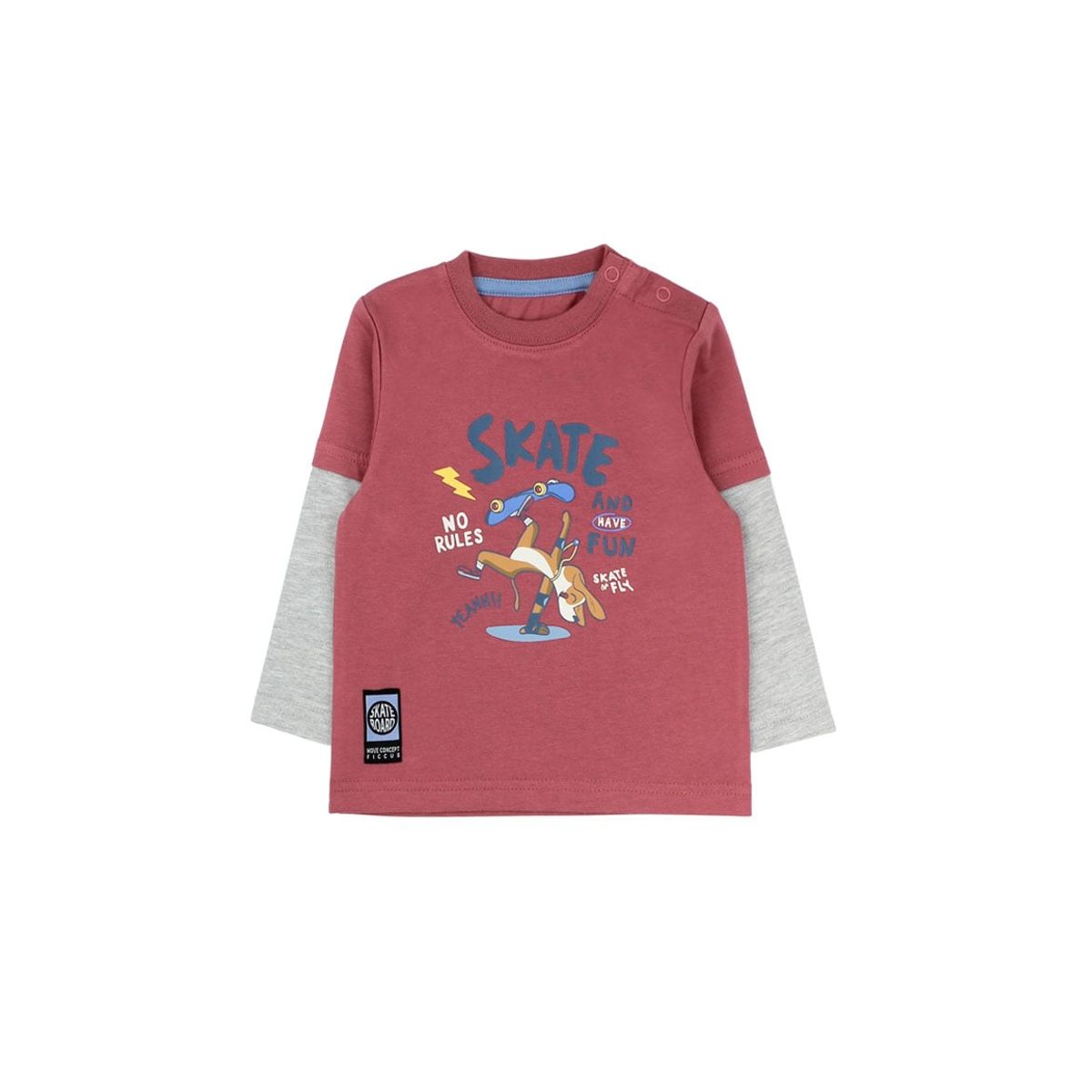 FICCUS - Polera Bebé Niño Move Burdeos