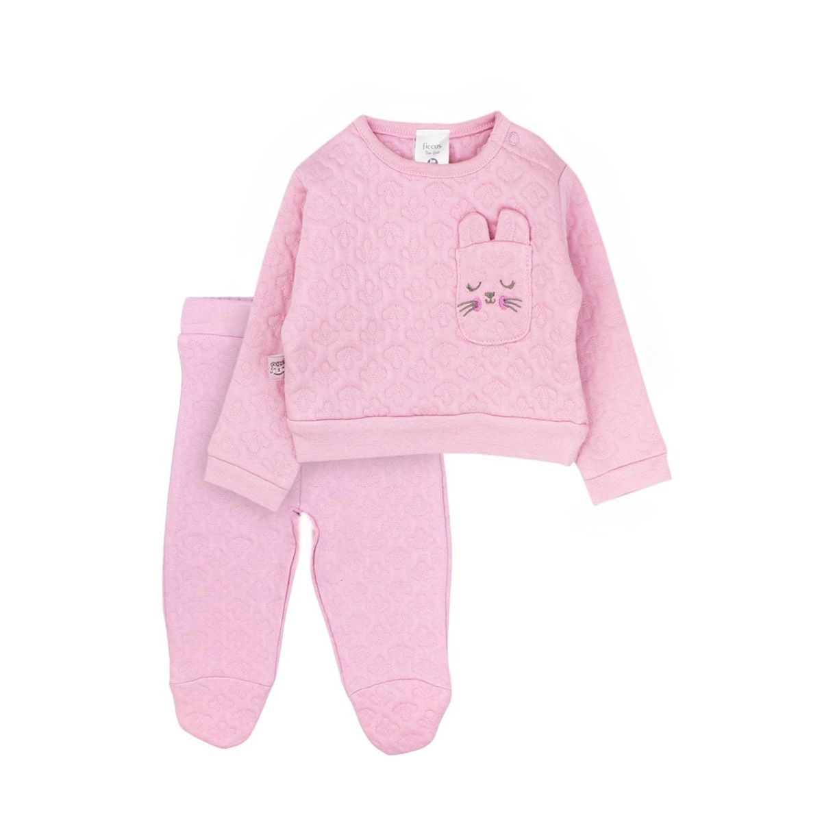 FICCUS - Conjunto Bebé Niña Kitty Rosa