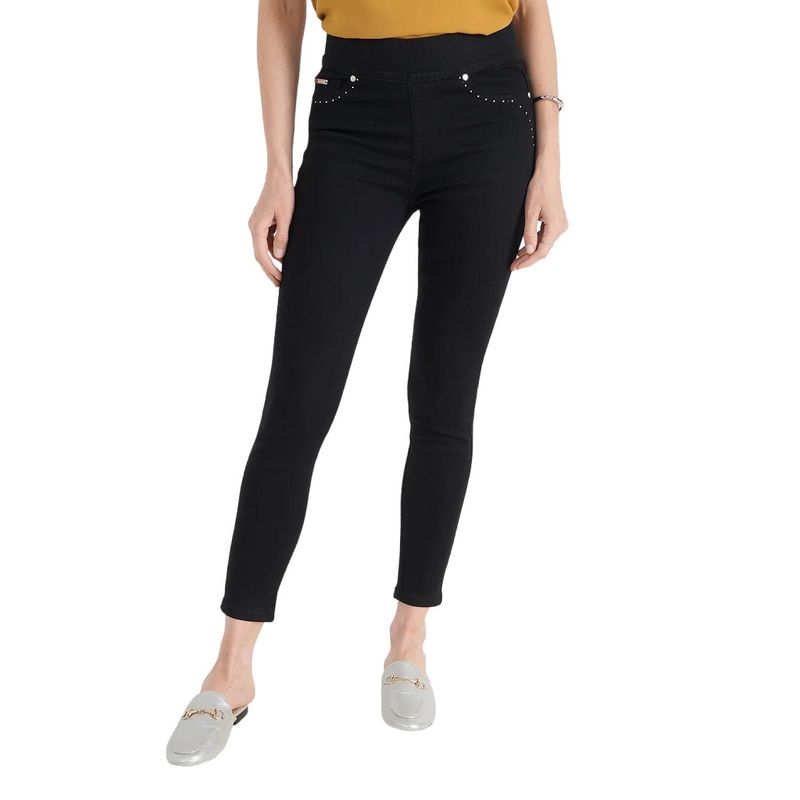 LORENZO DI PONTTI - Leggins Con Pretina Ancha Bolsillos Falsos