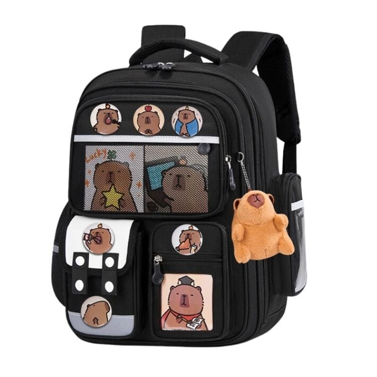 CRUSEC - Mochila Capibara Gran Capacidad Compartimientos y Accesorios