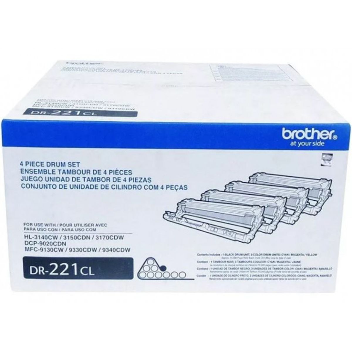 BROTHER - Tambor Brother Drum DR221CL kit 4 piezas