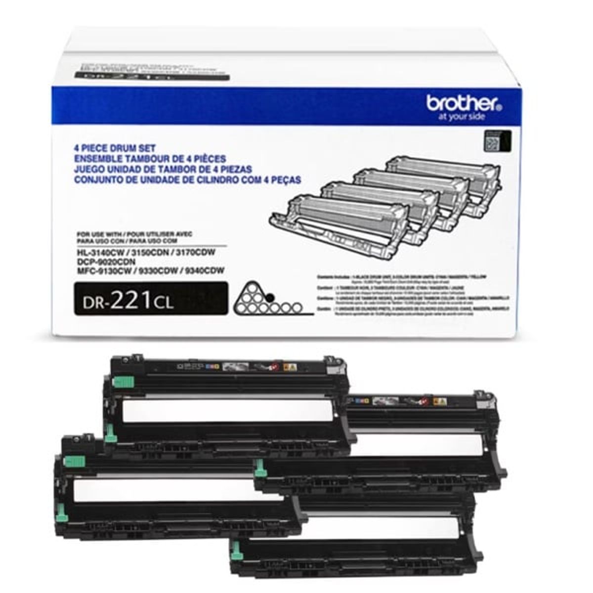 BROTHER - Tambor Brother Drum DR221CL kit 4 piezas