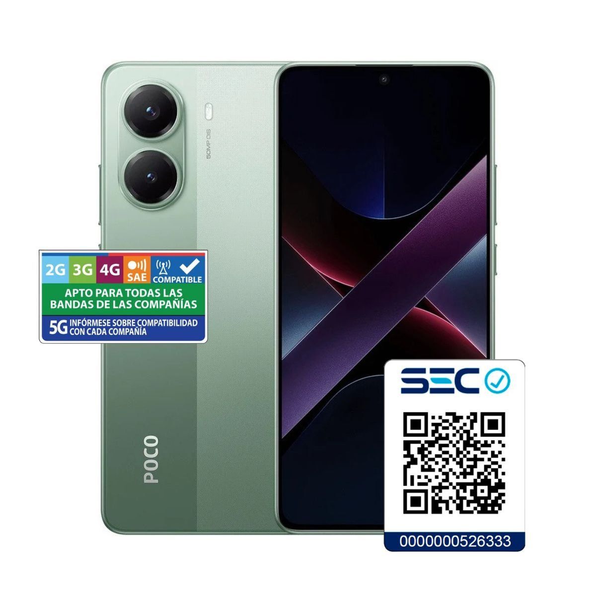 XIAOMI - Xiaomi Poco X7 Pro 5G 8GB + 256GB Verde