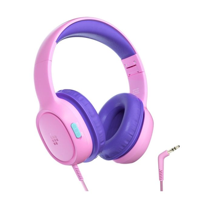 TRONSMART - Tronsmart Audífonos con Cable KH01 para Niños Rosa Violeta