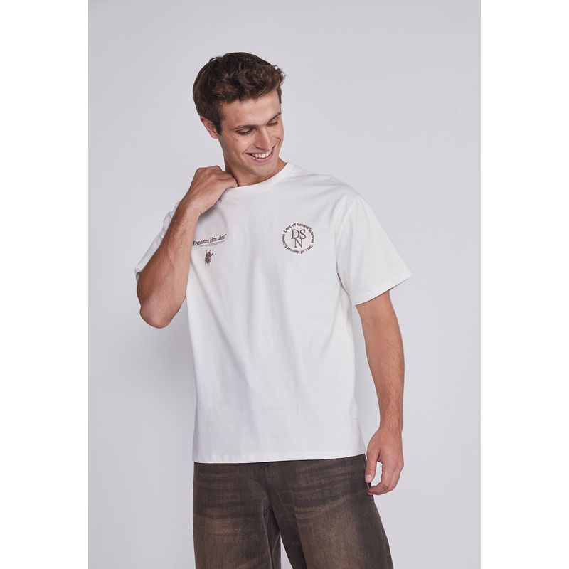 SIOUX - Polera Hombre Bicho Espalda Blanco Sioux