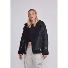 SIOUX - Chaqueta Mujer Aviadora Negro