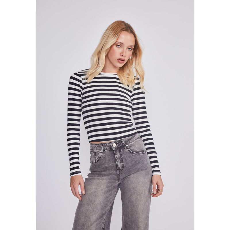 SIOUX - Polera Mujer Soft Negro Sioux
