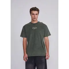 SIOUX - Polera Hombre Lavada Verde