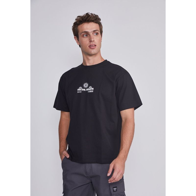 SIOUX - Polera Hombre Sol Negro Sioux