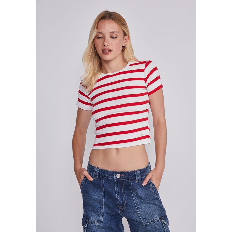 SIOUX - Polera Mujer Red Blanco Sioux
