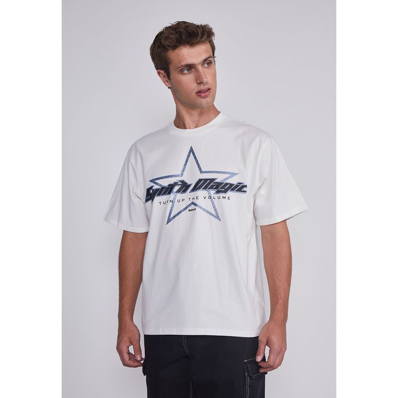 SIOUX - Polera Hombre Estrella Blanco Sioux