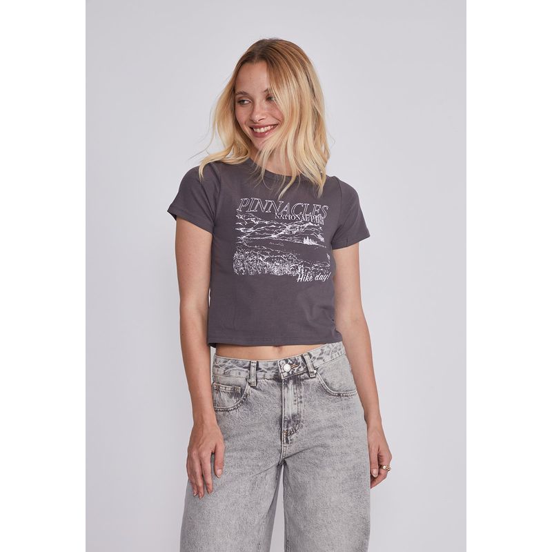 SIOUX - Polera Mujer Mountain Gris Sioux