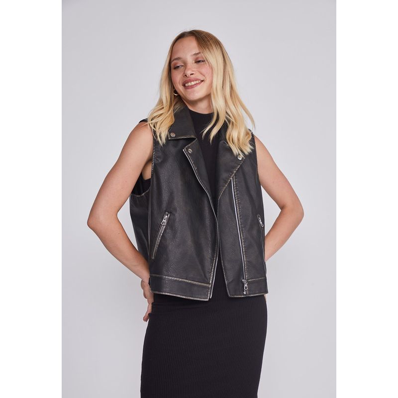 SIOUX - Chaqueta Mujer Lavado Negro Sioux