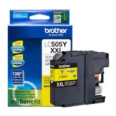 BROTHER - Cartucho de tinta LC505Y Amarillo rendimiento 1300 páginas
