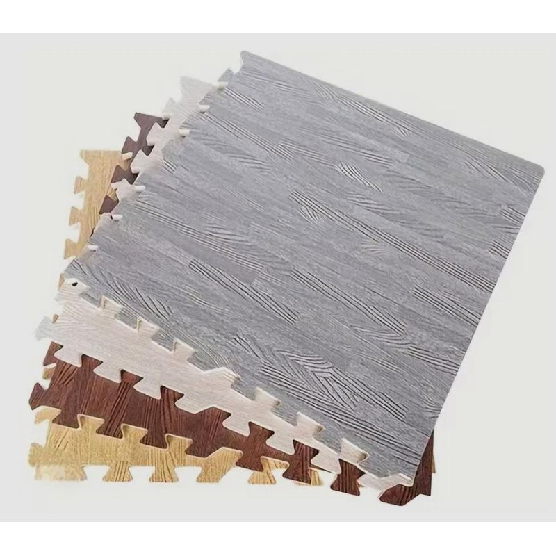 GENERICO - Piso Goma Eva Intercambiable Veta Madera 60x60 cm 8 Pzs