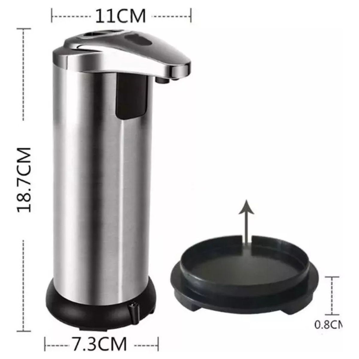 GENERICO - Dispenser Automático Acero Sensor Alcohol En Gel Jabón