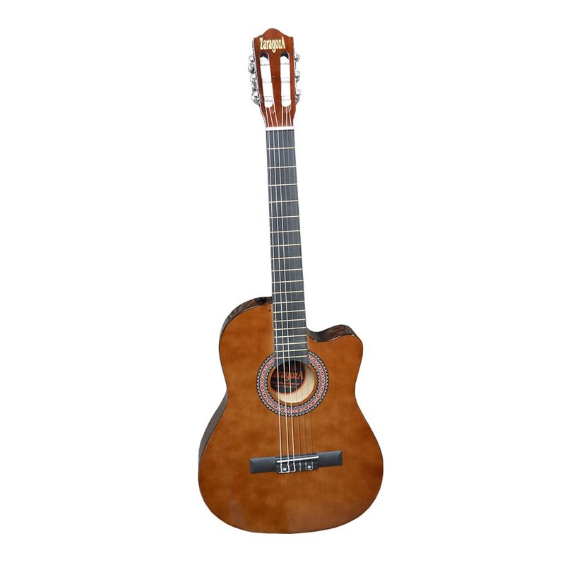 ZARAGOZA - GUITARRA CUTAWAY 39 CAFÉ CUERDA NYLON ZARAGOZA