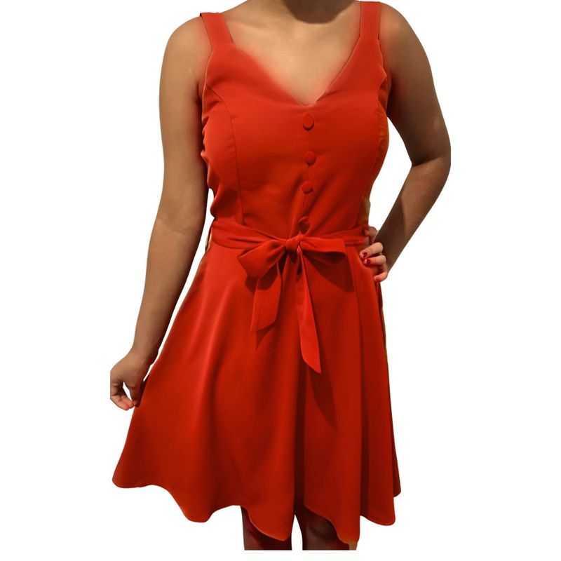 MPROPIA - Vestido Corto Mujer Verano Pabilos Con Cinturon 868.-