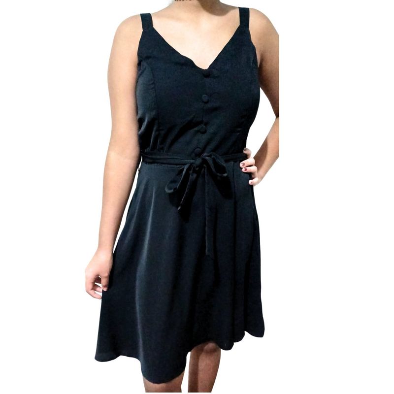 MPROPIA - Vestido Corto Mujer Verano Pabilos Con Cinturon 868.-