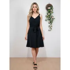 LIKE SHOP - Vestido Corto Mujer Verano Pabilos Con Cinturon 868