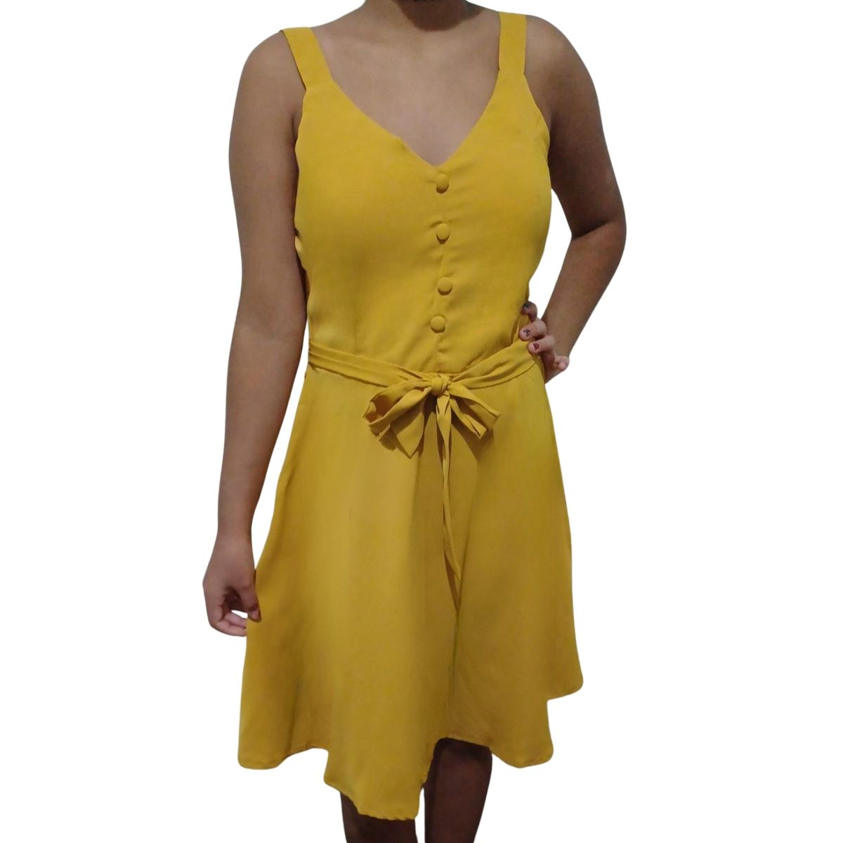 LIKE SHOP - Vestido Corto Mujer Verano Pabilos Con Cinturon 868