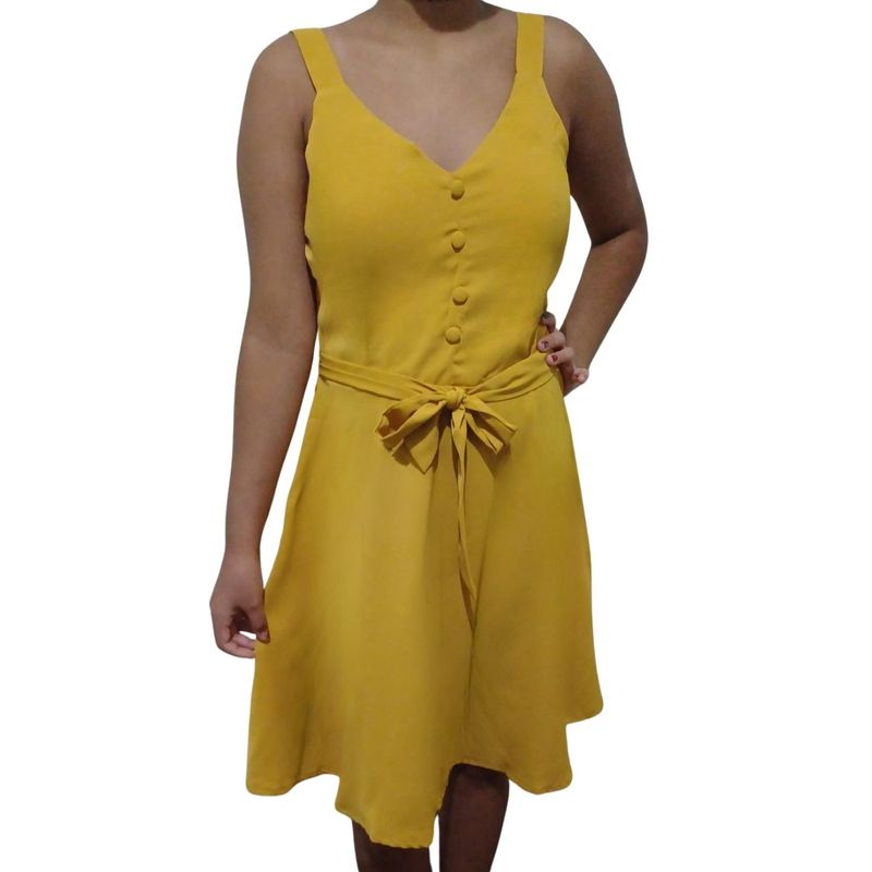 MPROPIA - Vestido Corto Mujer Verano Pabilos Con Cinturon 868.-