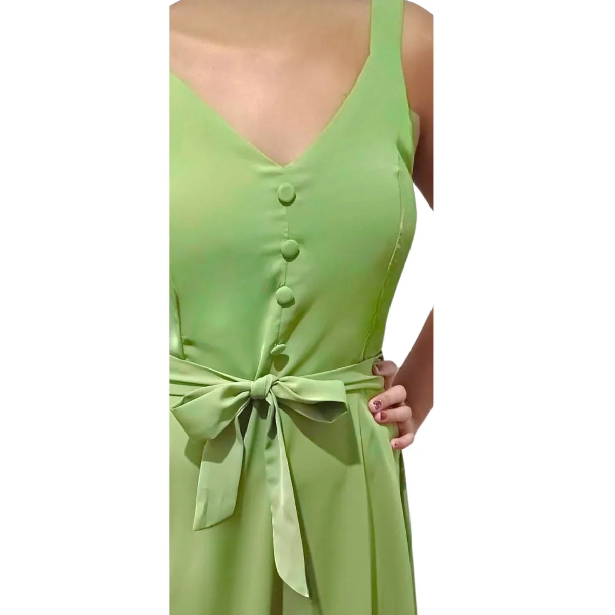 LIKE SHOP - Vestido Corto Mujer Verano Pabilos Con Cinturon 868