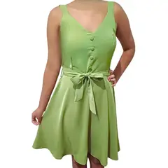LIKE SHOP - Vestido Corto Mujer Verano Pabilos Con Cinturon 868