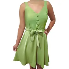 MPROPIA - Vestido Corto Mujer Verano Pabilos Con Cinturon 868.-