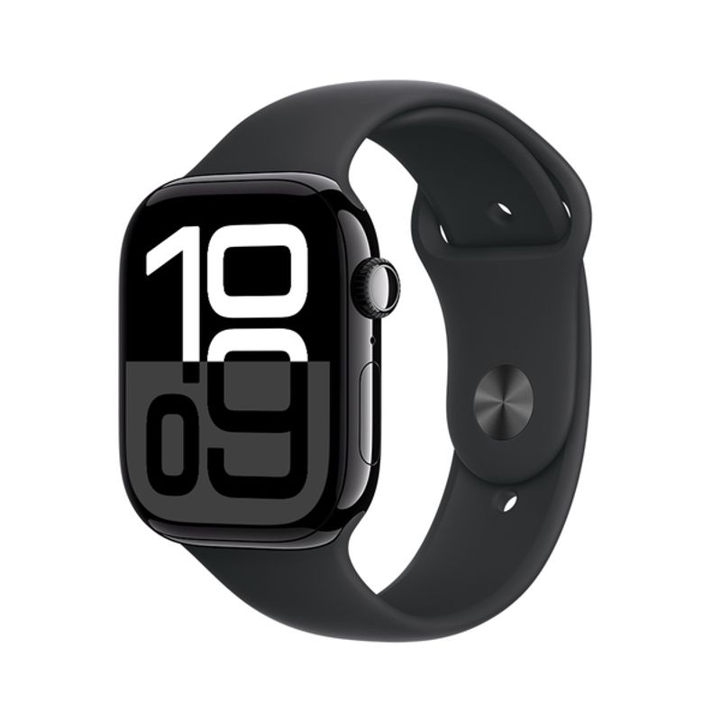 APPLE - Apple Watch Series 10 GPS 46mm Aluminum Case Sport Band M/L - Negro