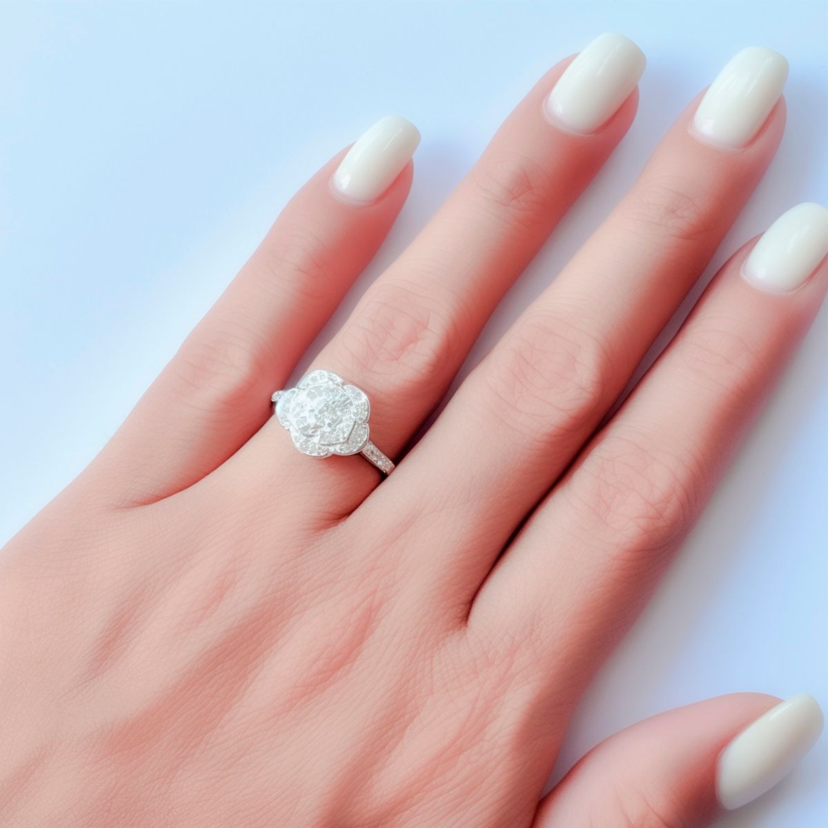 COGGIOLA - Anillo Rosa Circón Blanco Plata Fina 925