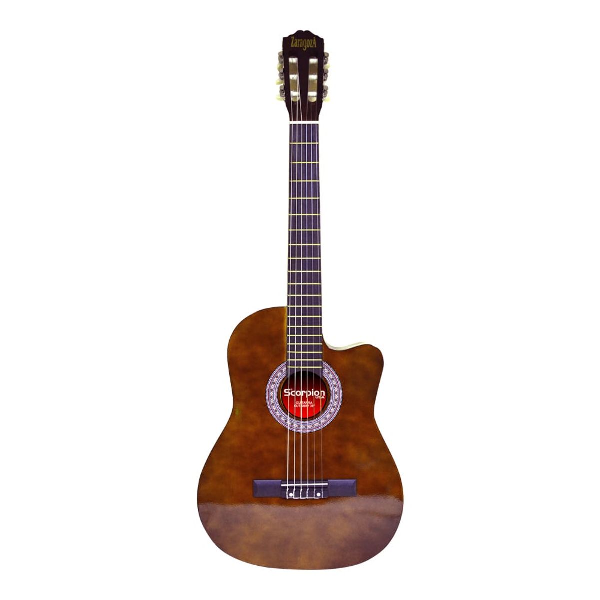 SCORPION - GUITARRA CUTAWAY 39 CAFÉ CUERDA NYLON SCORPION
