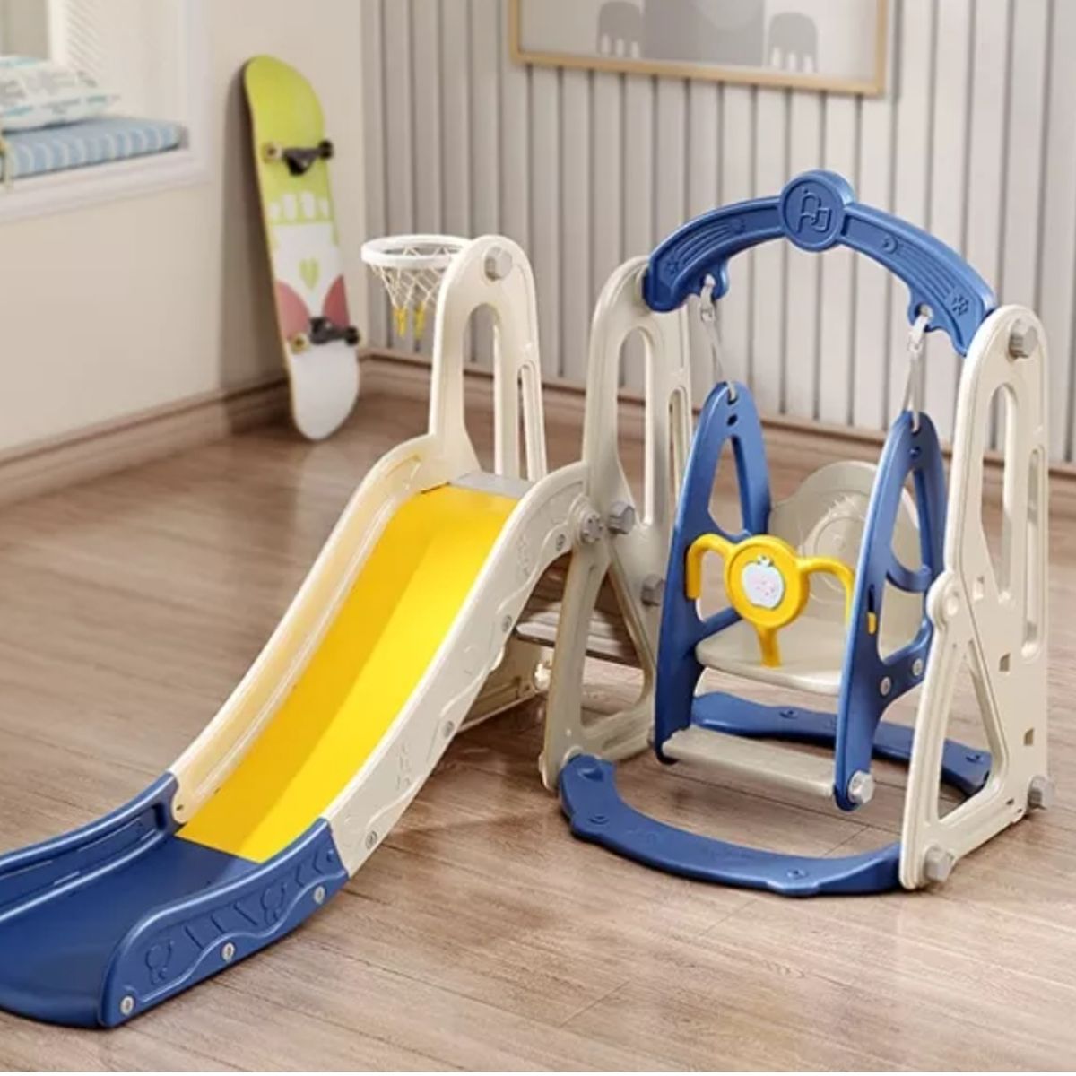 HOMER OUTDOOR - Resbalín Colorido Para Niños Juego De Columpio 6 En 1 Toboga