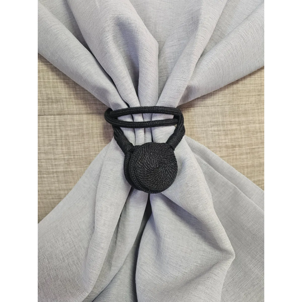 GENERICO - Sujetador para cortinas imantado - Accesorios Negro 1 Unidad