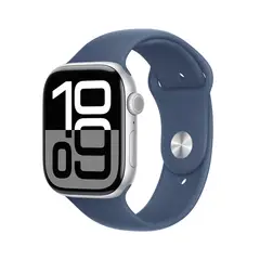 APPLE - Watch Series 10 GPS 46mm Aluminum Case Sport Band M/L - Plata