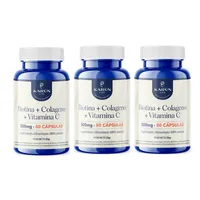 Pack x3 Biotina + Colágeno + Vitamina C 180 cap karun Life