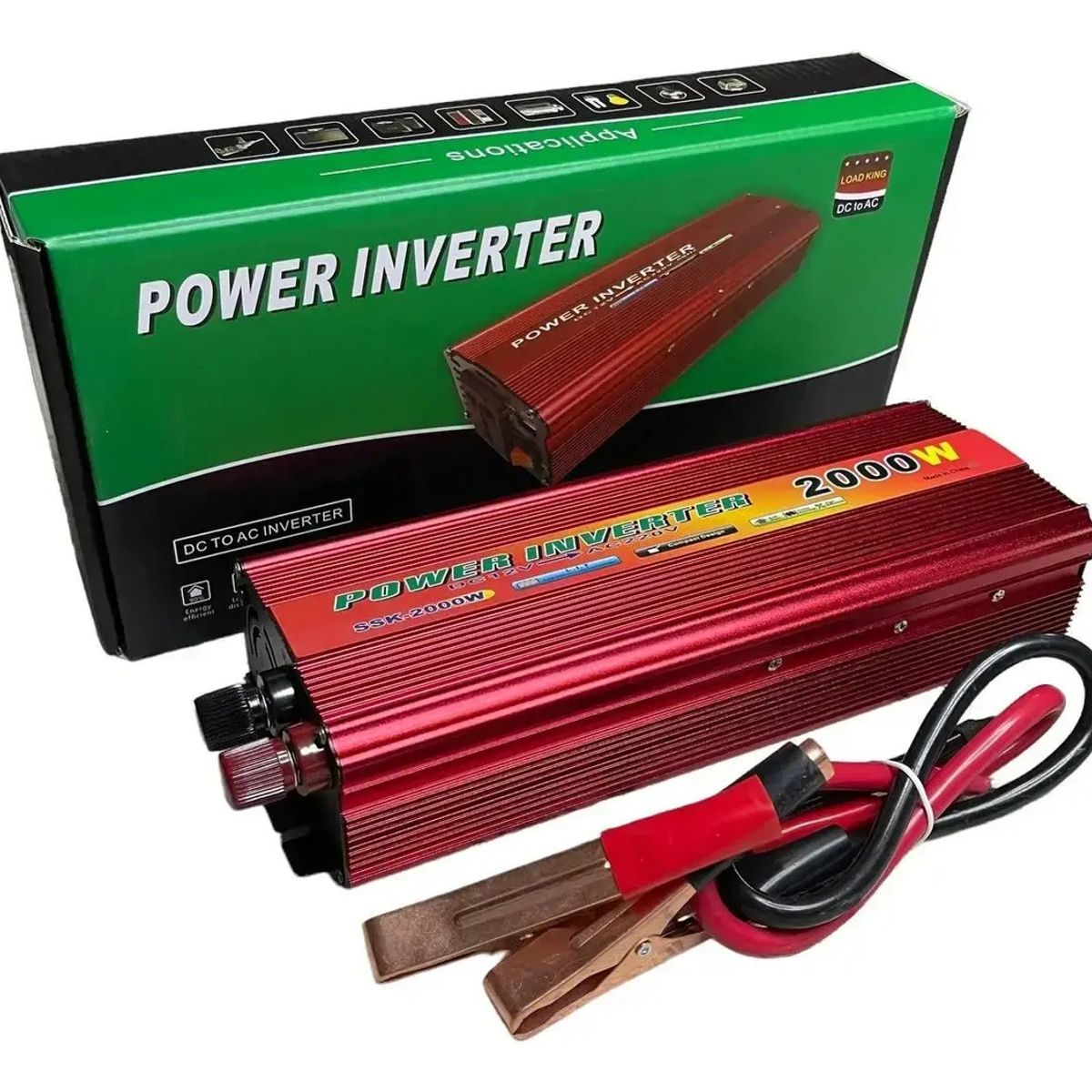 GENERICO - Inversor Convertidor De Corriente De Coche 2000w 12v220v